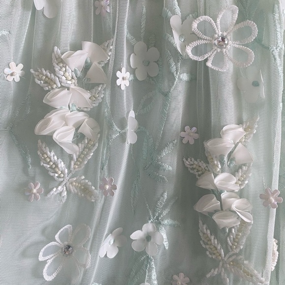 ASOS Embellished Ice Mint Midi Skirt - Picture 6 of 10